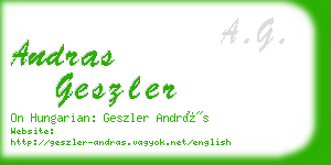 andras geszler business card